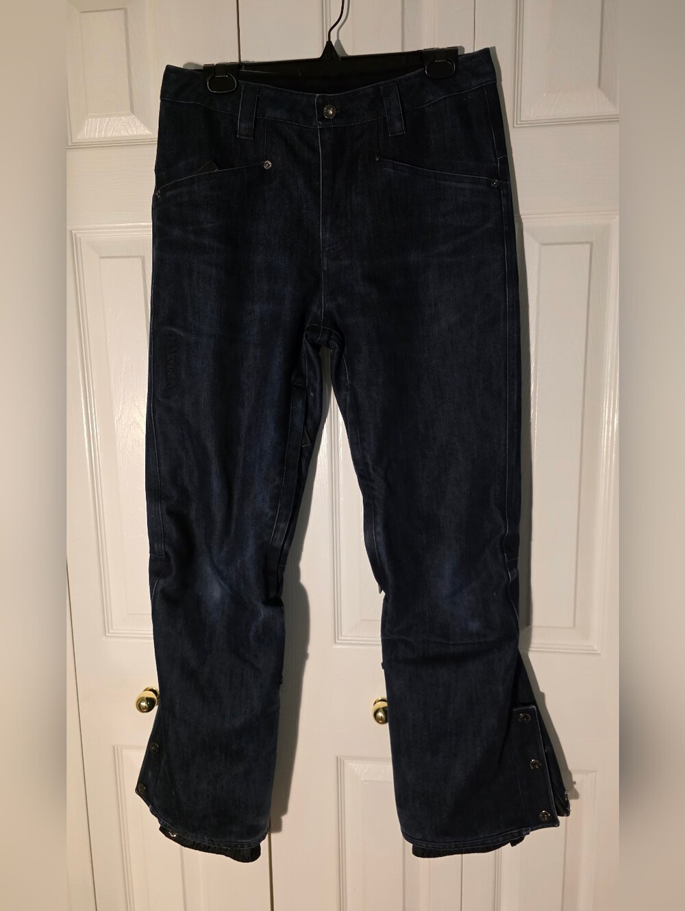 Nikita Snow Jeans Snowboard Pants Medium Dark Wash Vented Ski Pants - Picture 2 of 16